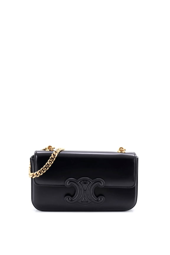 Pre-Owned Triomphe Chain Shoulder Bag Leather Small By Rebag