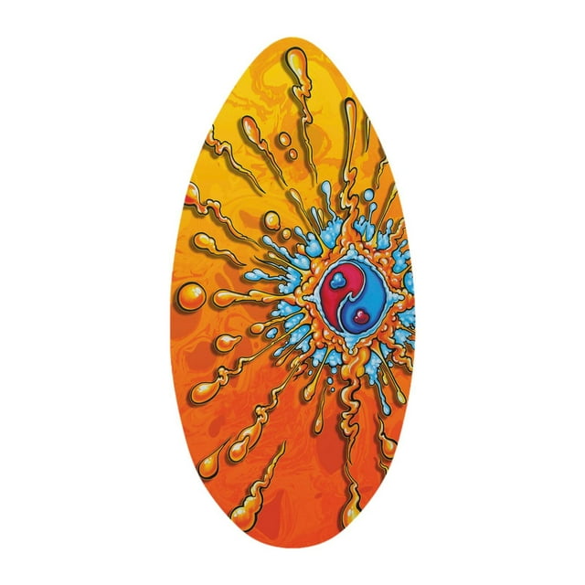 Skimboard de 35" con acabado brillante premium para playa, tabla de skimboard de madera, bodyboard para Estilo B