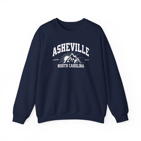 Asheville Elevation North Carolina Adult Sweatshirt Crewneck Long Sleeve