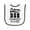 White and Black, variant on Inktastic Future Dominoes Player Game Baby Terry Cloth Bib
