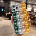 thumbnail image 2 of Fidget Toys Push Pop Rainbow Colors Unique Social Tool Phone Case for iPhone7/8/7Plus /8Plus/ X/XS/ XR/XS MAX/11/11Pro/ 11ProMAX/12/12Pro/ 12ProMAX（Green-Gold）, 2 of 5
