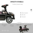 thumbnail image 4 of Aosom Kids Ride On Push Car,Suv Style Sliding Walking Car for Toddle with Horn,Music,Working Lights,Hidden Storage and Anti-Dumping System,Black,Black Metal Toys Kids Bikes Riding Toys, 4 of 9