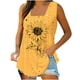 thumbnail image 1 of Puntoco Camiseta holgada cómoda con estampado de moda para mujer con cuello cuadrado y sin mangas, 1 of 5