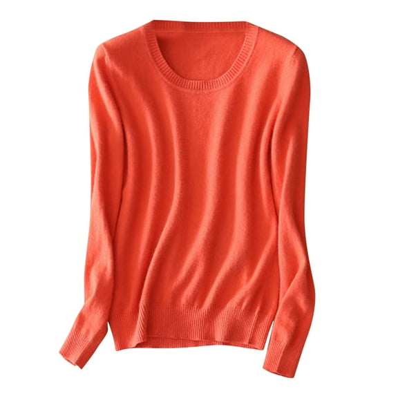 Annhoo Long Sleeve Shirts for Women Fall Winter Round Neck Knit Base Layer Tops Plus Size Comfy Soft Undershirts