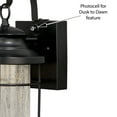 thumbnail image 2 of Vaxcel Melbourne 1 Light LED Dusk to Dawn Bronze Coastal Outdoor Wall Lantern Clear Glass, 2 of 7