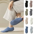 thumbnail image 2 of Xinwanna Adult Soft Slipper Socks for Women Fuzzy Floor Socks with Grips Winter Thickened Fleece Sleep Socks Non-slip Boot Socks (Blue), 2 of 13