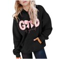 thumbnail image 2 of Girls Soft Graphic Hoodie God is Good Oversized Floral Letter Sweatshirt Kids 3-14 Years Faith Cute Hoodie for Girls,Size 9-10 T, 2 of 7