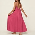 thumbnail image 5 of Hurxie Women's Sleeveless Long Nightgown Dresses with Floral Lace Hot Pink,M, 5 of 7