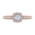 thumbnail image 3 of 0.46 Carat Prong Set Diamond Engagement Ring Band in 14K Rose Gold (Ring Size 4.25), 3 of 5