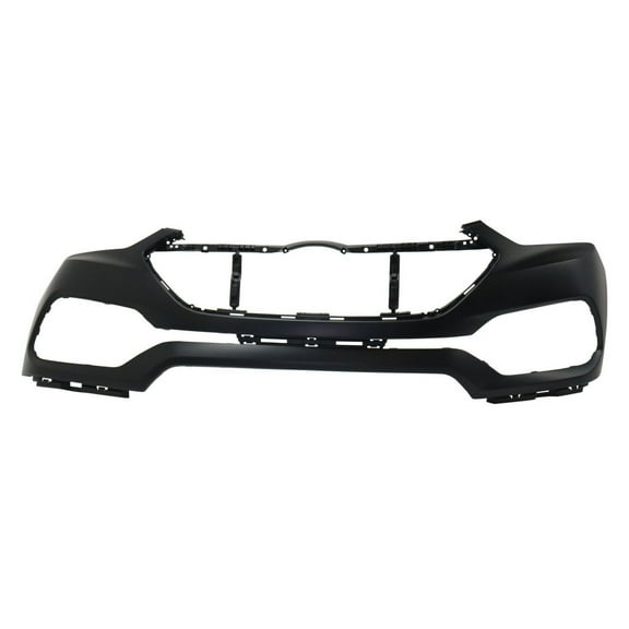 VMVJGLEK Bumper Cover Fascia Front Upper for Hyundai for Santa Fe Sport 2017-2018 Primed with Fog Light Holes