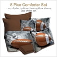 thumbnail image 2 of Fútbol Americano Cama en una Bolsa Juegos de cama de deportes Twin con edredón 8 Piezas, 2 of 6