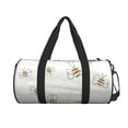 thumbnail image 2 of YFYANG Large Capacity Canvas Gym Bag for Men and Women, Bees Doodle Round Portable Travel Bags for Sports Fitness, 2 of 8