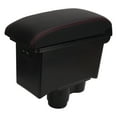 thumbnail image 4 of Car Console Organizer, Scratch Resistance Armrest Box Artificial Leather Black Double Layer Easy Charging With 3 USB Ports For Duster 2019-2022, 4 of 8