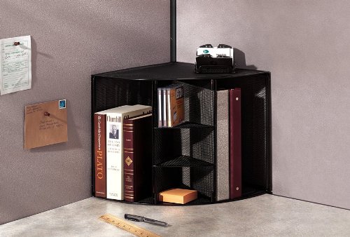 Rolodex Mesh Collection Corner Desktop Shelf Black 62630 Rolodex Mesh Collection Corner Desktop