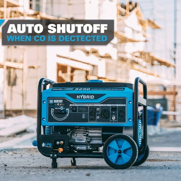 Pulsar 5,250-Watt Dual Fuel Portable Generator with CO Sentry