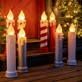 thumbnail image 4 of Mr. Christmas 24" Set of 2 Blow Mold Candles, Christmas, Solid Print, Off-White, Set of 2, 4 of 4