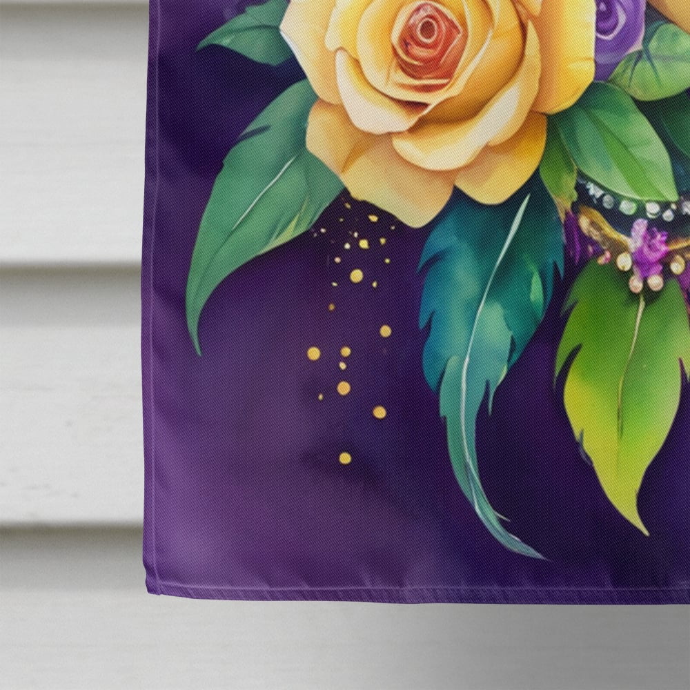 Mask Mardi Gras House Flag 28 in x 40 in