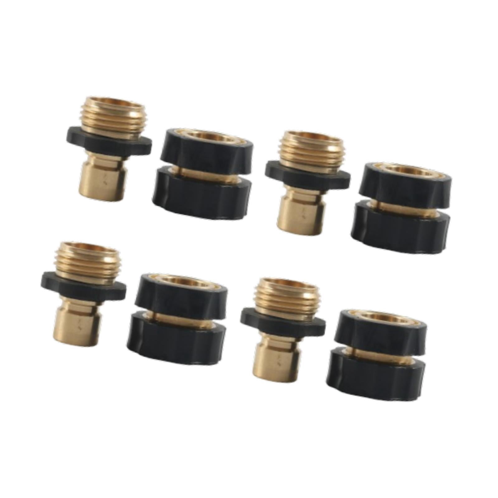 oshhni 4 Pieces 3/4 inch Garden Hose Fitting Quick Connector No Leakage Water Brass