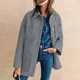thumbnail image 5 of Abrigo De Invierno Elegante De Lana De Guisante De Media Lon, 5 of 8