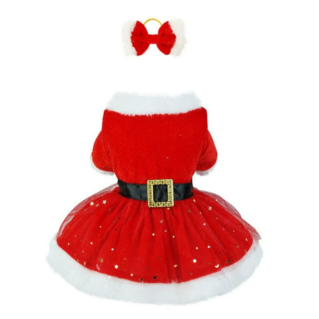 Vêtements de Noël pour Animaux de Compagnie 2025 Vêtements de Noël pour Chiens Moyens Robe de Pâques avec Cintres pour Petits Chiens Chouchou Jupe Rouge