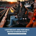 thumbnail image 6 of ABORON 25 Inch Extra Wide Heated Bleacher Seats with Back and Cushion, Portable Stadium Seat Chair for Outdoor Sport Events, Heated Stadium Seat for Bleachers Set of 2, Max UP 125°F, 6 of 9