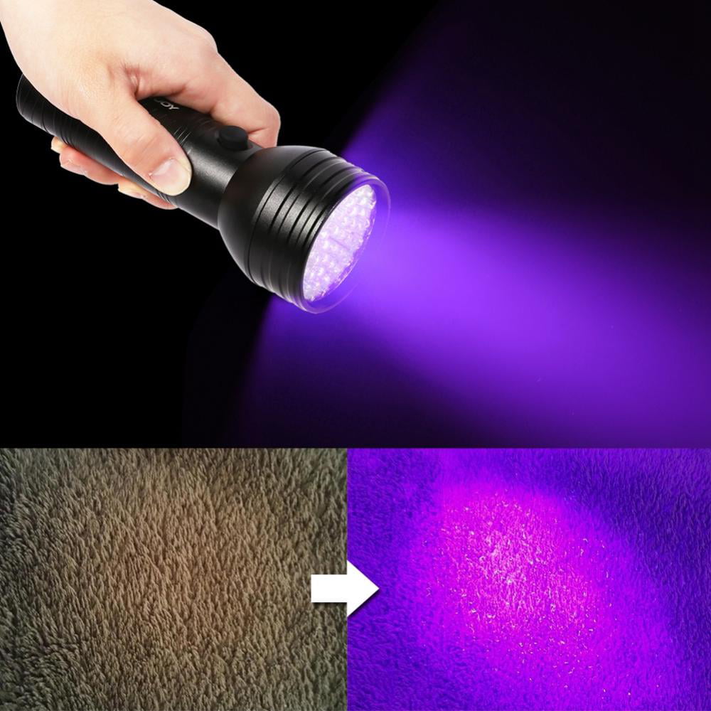 Tbest UV 51 LED Blacklight Scorpion 395-400nm Violet Flashlight Detection  Torch Light