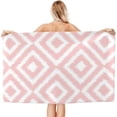 thumbnail image 2 of Yibo Greek Key Design Pink and Black Beach Towels Soft High Absorbent Quick Dry Bath Towels Pool Towels Travel Beach Towels, 2 of 8