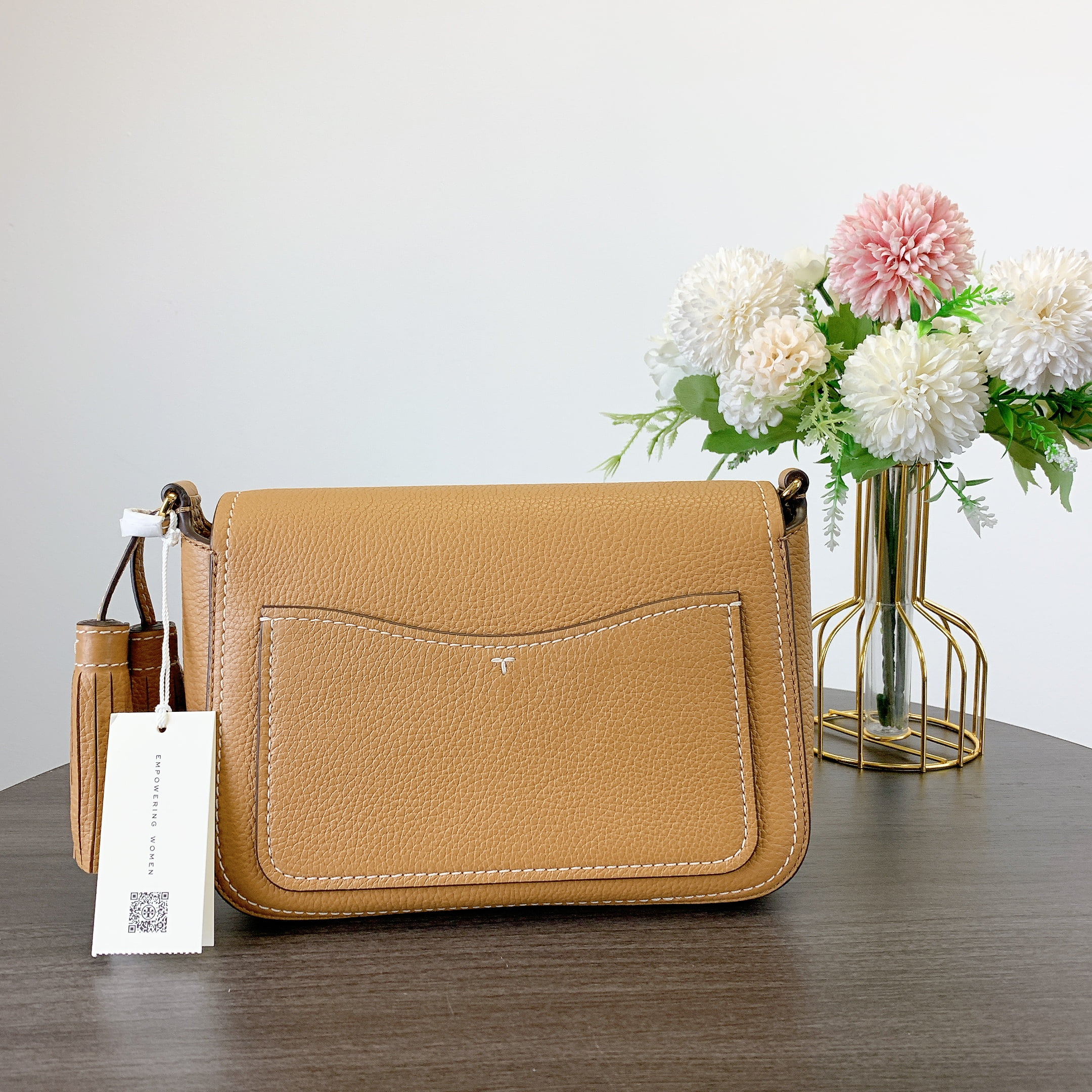 トートバッグ trry Tory Burch 144688 Thea Pebbled Leather Flap Crossbody