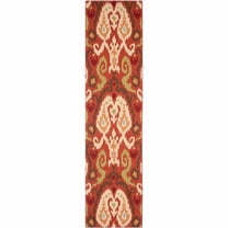SAFAVIEH Chelsea Landen Southwestern Wool Runner Rug, Rust/Multi, 2'6" x 10'