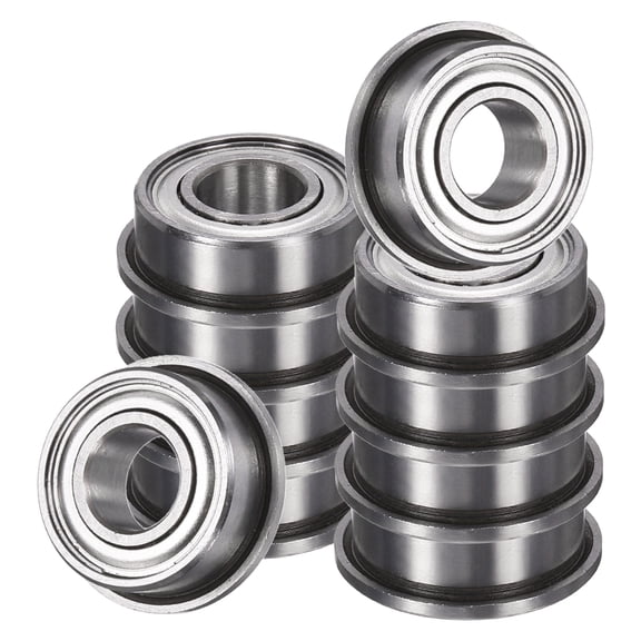 10 Pack F686ZZ Flanged Ball Bearings, 6 x 13 x 5mm Double Shielded Chrome Steel Deep Groove Bearing, ABEC5