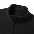 thumbnail image 5 of qafoshin Men's Fleece Jacket Oversized Long Sleeve Stand Collar Coat Casual Solid Color Full Zip Fall Winter Outerwear, 5 of 7