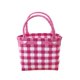 thumbnail image 1 of Bolso de mano tejido, fácil de limpiar, transpirable, ideal para playa, picnic, vacaciones y citas. rosa, 1 of 9