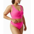 thumbnail image 3 of GlTpooo Women's Two Piece Plus Size Breathable Cool Liftup Air Bras With Slim Fit Seamless Thongs Sport Workout Active Set Pink 5XL, 3 of 3