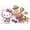 Premium Poster & Push Pin Bundle, variant on Hello Kitty - Retro Rainbow Wall Poster, 14.725" x 22.375", Framed