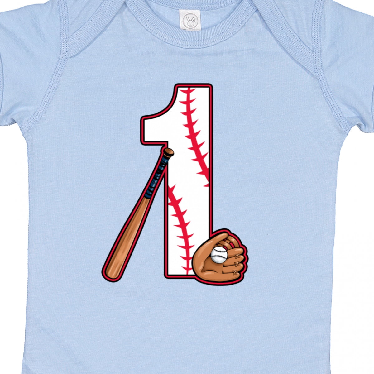 Inktastic Baseball First Birthday One Year Old Boys or Girls Baby Bodysuit