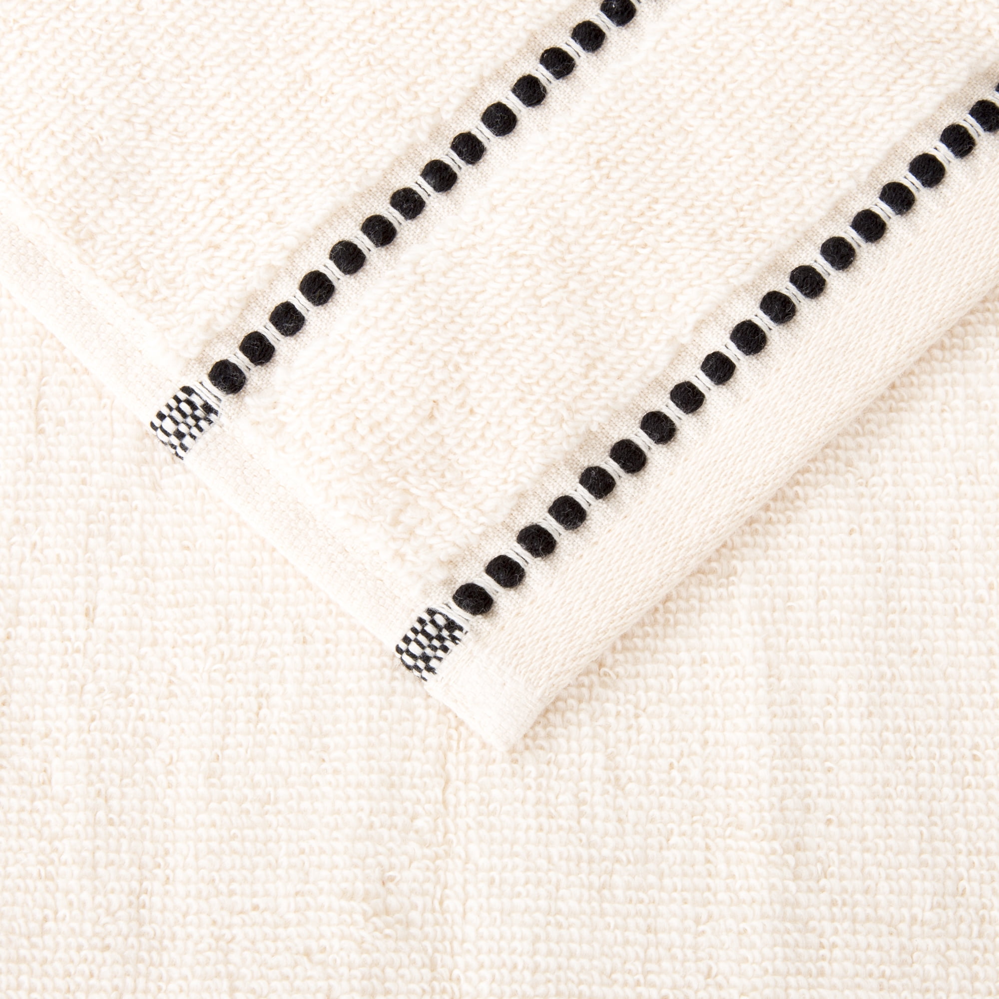 Lavish Home 6-Piece Quick Dry Bath Towels Set - 100% Cotton Towel Set for Bath, Gym, and Spa (Beige)