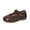 Brown, variant on Girls Dress Shoes Toddler Little Kid Flats Mary Jane School Bowknot Flower Girl Party Ballerina Flat Shoes Silver 30