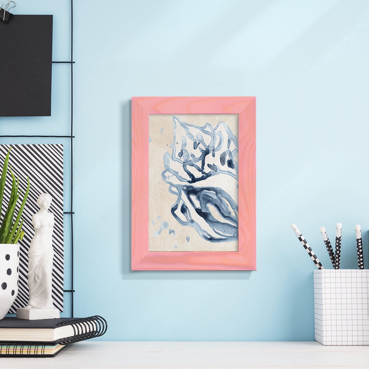 Water Shells II - Framed Print w/glass - Sunset Pink