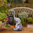 thumbnail image 3 of Lámpara solar de elefante para decoración, resistente al agua, artesanía de resina sólida, adorno de elefante, estatua para patio, balcón, jardín, figura de lámpara B, 3 of 5