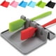 thumbnail image 1 of Soporte para utensilios de cocina Colocación de utensilios Cucharón de cocina Espátula Tapa cubierta, Soporte de silicona con escurridor, Herramienta para proteger encimera, salpicadero y vitrocerámica (Gris) Rojo Verde, 1 of 5