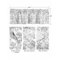 thumbnail image 3 of Boho Gray Flower Curtain Valance for Windows/Living Room/Kitchen/Bathroom/Café, Short Rod Pocket Tier Curtain Window Treatment Panel Vintage Farmhouse Leaf Spring Plant Topper Curtain 60''x18'', 3 of 6
