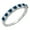 Blue Diamond, variant on Collection 0.75 Carat (ctw) Round Blue & White Diamond Bridal Anniversary Wedding Band for Women in 10K White Gold, Size 10