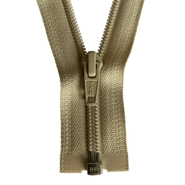 YKK 5C Open Nylon Coil Zipper 18" Beige