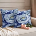 thumbnail image 2 of Spring Rose Flower Outdoor Waterproof Pillow Covers, Nature Aesthetics Botanical Blossom Decorative Square Throw Pillowcase Sofa Cushion Sham for Patio/Couch/Chair, 24"x24" 2 Pack, 2 of 8
