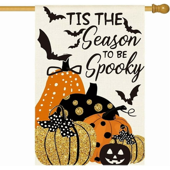 Halloween Decoration Garden Flag Eerie Courtyard Lawn Exterior Decoration Outdoor Home Decoration Double-Sided 12 X 18 Halloween Flag Party Decoration Flag