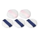 thumbnail image 4 of 5 uds esponja para polvo redonda de doble cara pila elevada lavable amigable para la piel esponja para maquillaje en polvo con banda de cinta azul oscuro rosa, 4 of 5