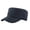 Navy blue, variant on Men's Flat Top Hat Autumn Winter Fleece Lined Thickened Warm Cotton Hat Full Closure Hat Outdoor Sun Protection Hat Casual Military Hat