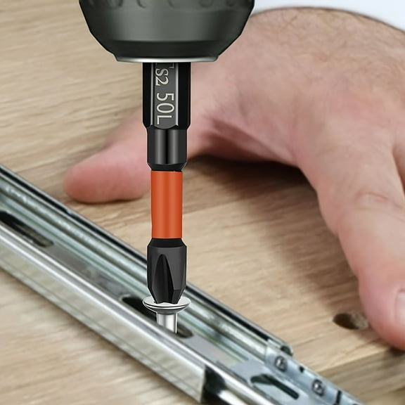 6-Piece Phillips # 2 Impact Bit Set – S2 Alloy Steel Screwdriver Bits, Magnetic Anti-Slip Tips, 1/4" Hex Shank, Durable Drill & Hand Tool Kit for DIY & Pros