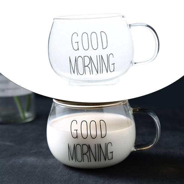 Tazas Gigantes de Premium Tazas de Boca a Prueba de Calor Alto Borosilicato con Asa para Latte Caliente Y Frío Cristalería Vaso Macarena taza de café con leche
