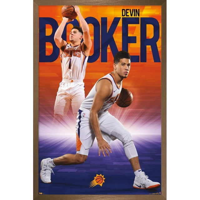 NBA Phoenix Suns - Devin Booker 18 Wall Poster, 22.375" x 34" Framed